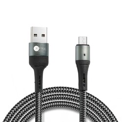 AFRA Japan USB Charging Cable, 2.4A, Nylon-Braided Jacket, With Data Transmission, USB A to Micro-USB, 1 meter length, Durable, Tangle Free, Auto-Disconnect Function, LED Indicator